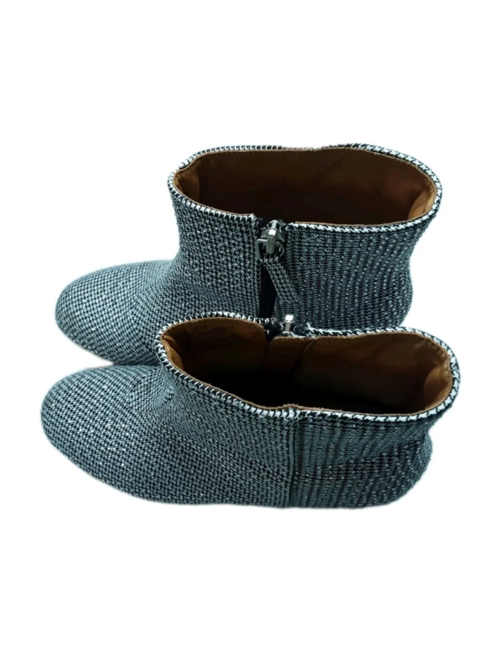 KURT GEIGER-Mini Burlington Silver Rhinestone Embellished Girl's-Booties-Sz 4